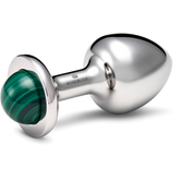 Rosebuds Stainless Steel Anal Plug Small With Malachite Gem Butt Plugs